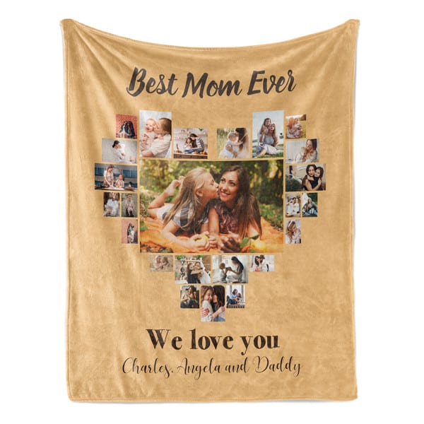 Best Mom Ever Photo Collage Throw Blanket: last minute gifts for mom