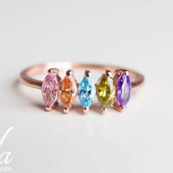 cool mother's day gifts: birthstone ring