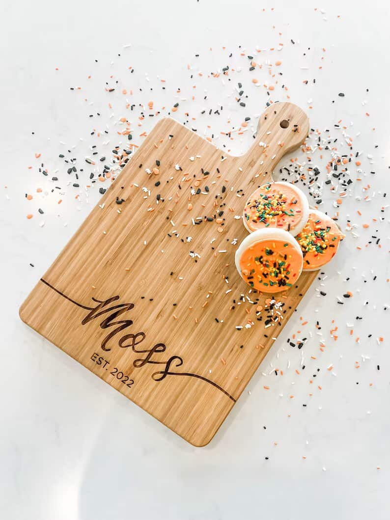 Custom Cutting Board: mothers day gifts for new grandmas