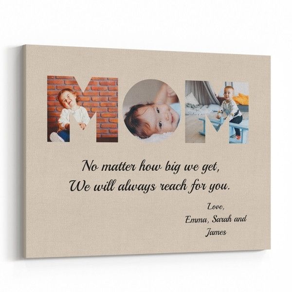 MOM Custom Photo Canvas - awesome mother's day gift from daughter