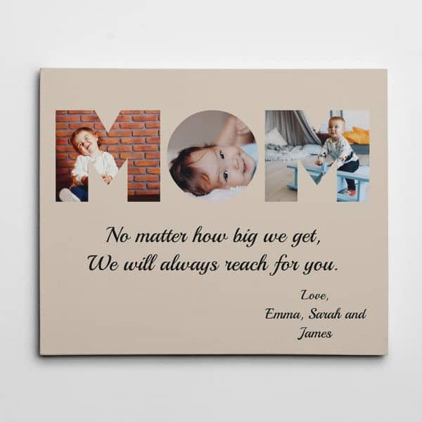 MOM Custom Photo Canvas: awesome mother's day ideas from daughter