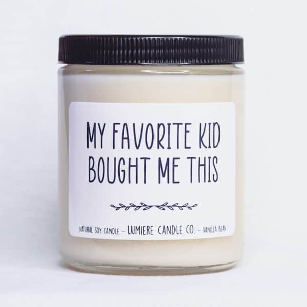 last minute mothers day gift idea: Favorite Child Candle