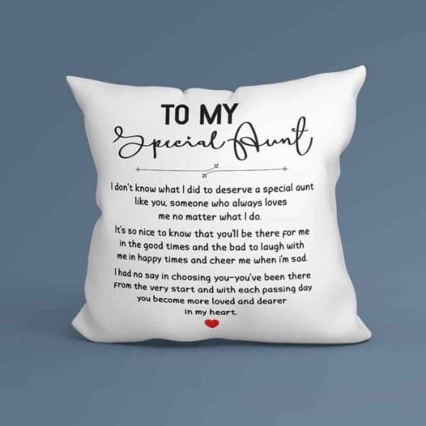 To My Special Aunt Pillow