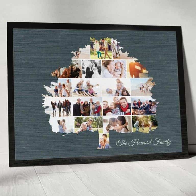 Family Tree Photo Collage Canvas Print: grandma mothers day gift