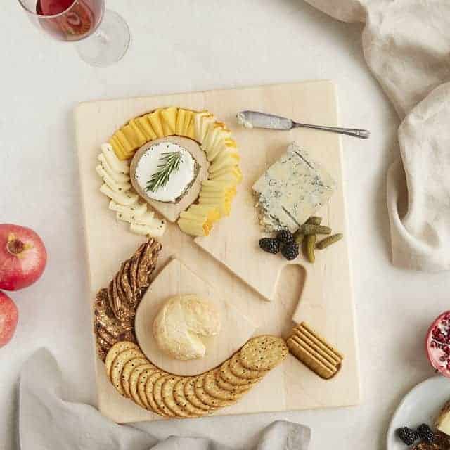 Cheese & Crackers Serving Board: last second mother's day gifts