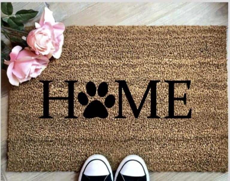 Paw Print Doormat: last-minute mother's day for wife