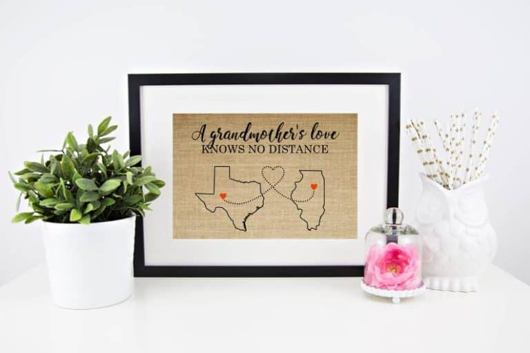 Long Distance Family Map Art: mother s day gift for grandma