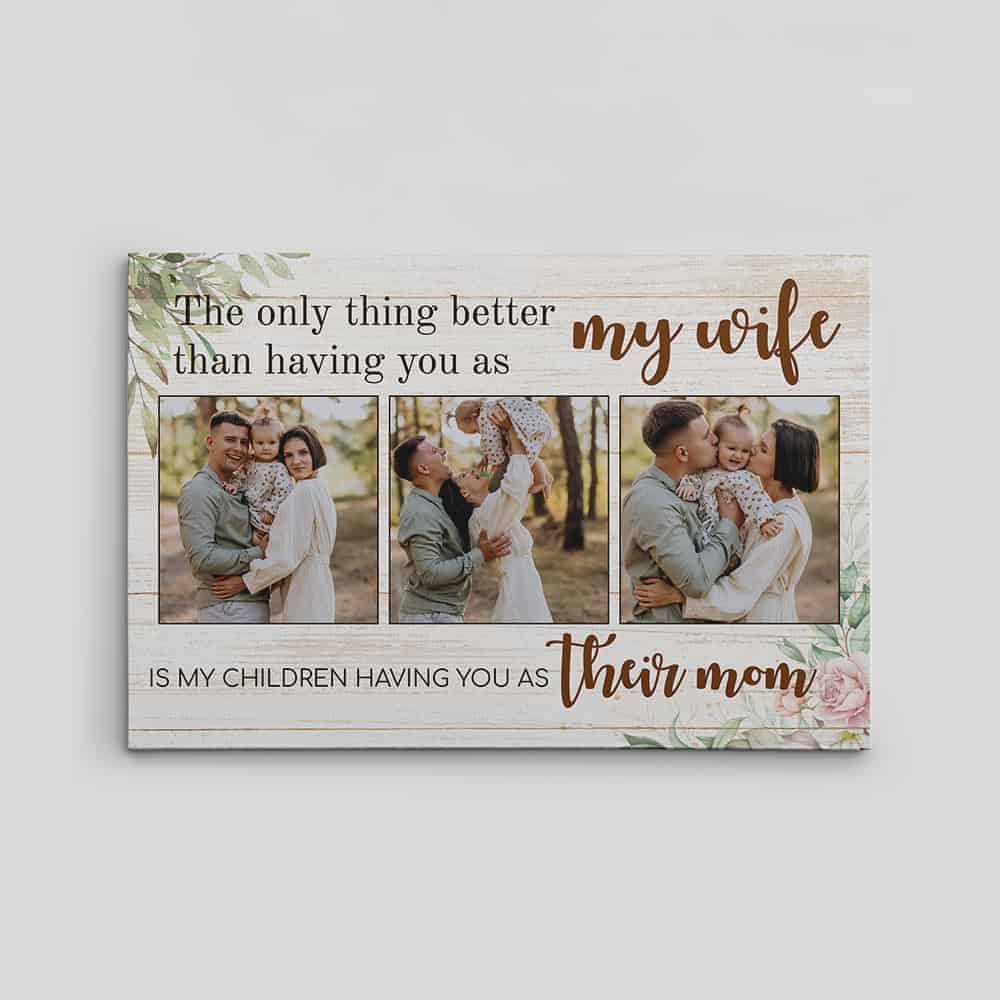 a photo collage canvas print - mother's day gift for wife