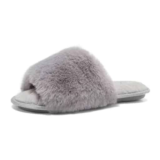 Faux Fur Slippers: high school grad gifts for her