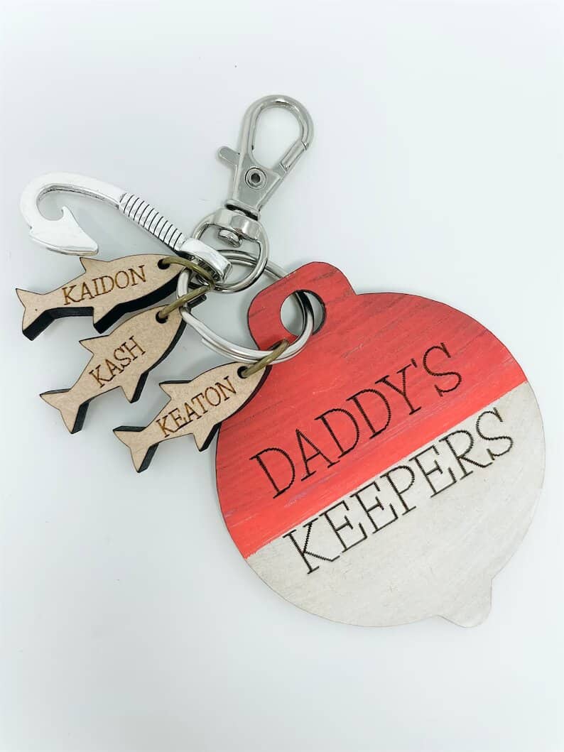 Fishing Keychain: all about my uncle free printable