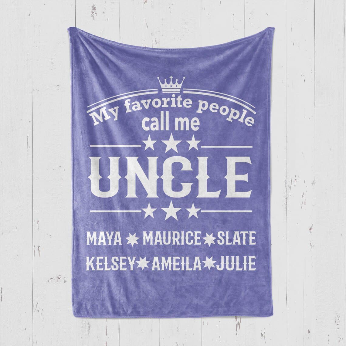 Personalized Uncle Throw Blanket: father's day gifts for uncle