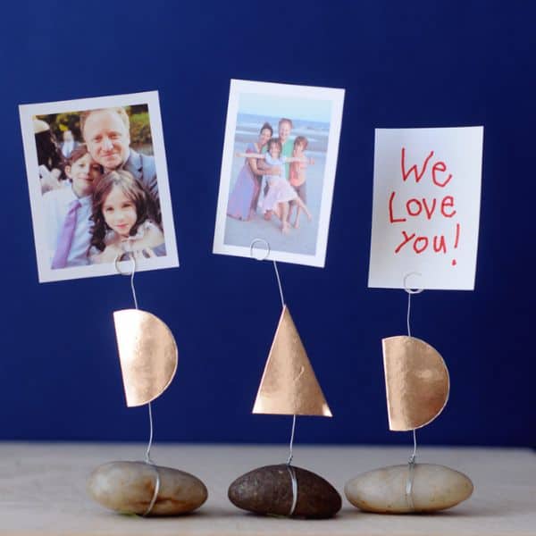 unique DIY Father's Day gift: photo holders