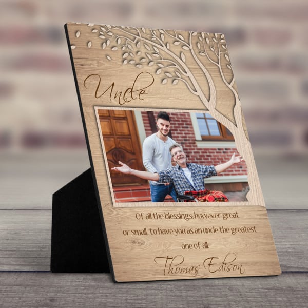 To Have You as An Uncle Custom Desktop Plaque: uncle gifts for father's day