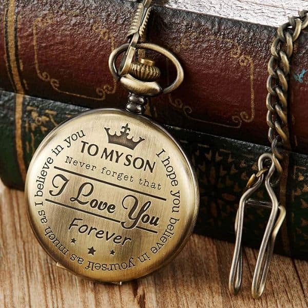 “To My Son” Engraved Pocket Watch