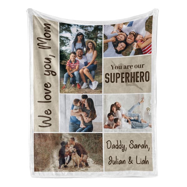 We Love You Mom You Are Our Hero Blanket: mother's day gift pregnant wife