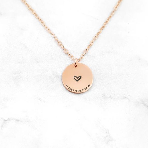 Coordinates Necklace - long distance birthday gifts for sister