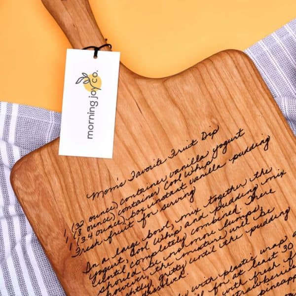 Handwriting Recipe Cutting Board - cute gifts to send in the mail