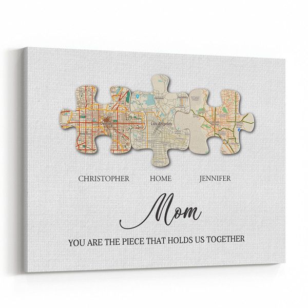 Holds Us Together Custom Canvas Print - gift ideas for parents who live far away