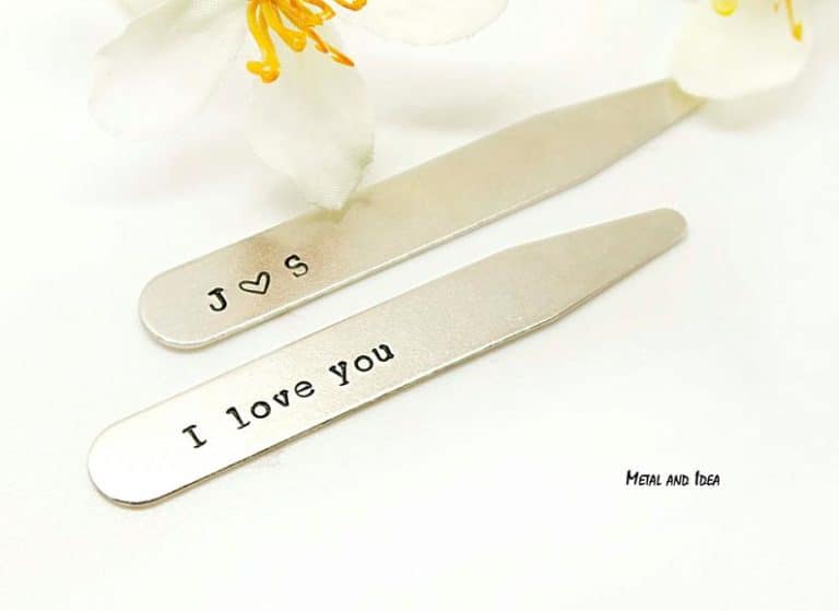 personalised gifts for husband: personalised collar stays