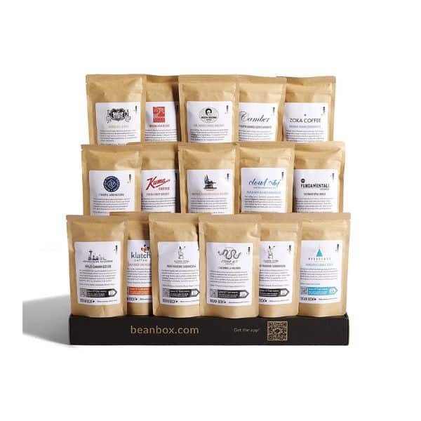 coffee gifts for dad: bean box - world coffee tour gift set