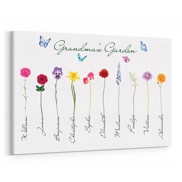 Grandma’s Garden Canvas Print: mothers day gift ideas for grandma