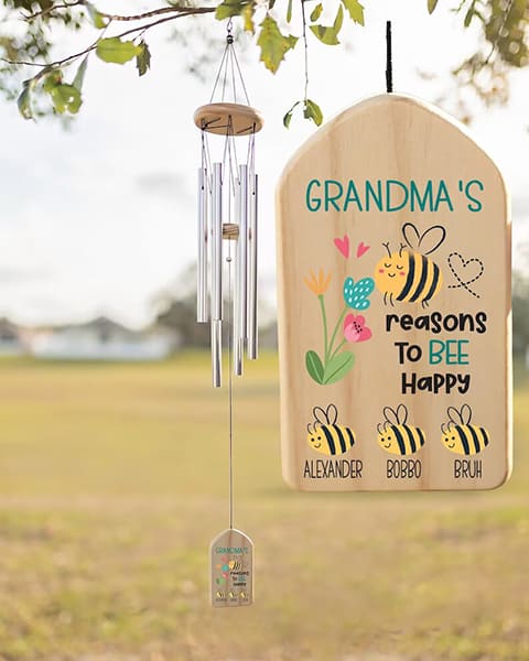 Personalized Wind Chime: grandma, mom and daughter gifts