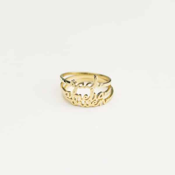 stacking name ring - a mother's day gift for wife