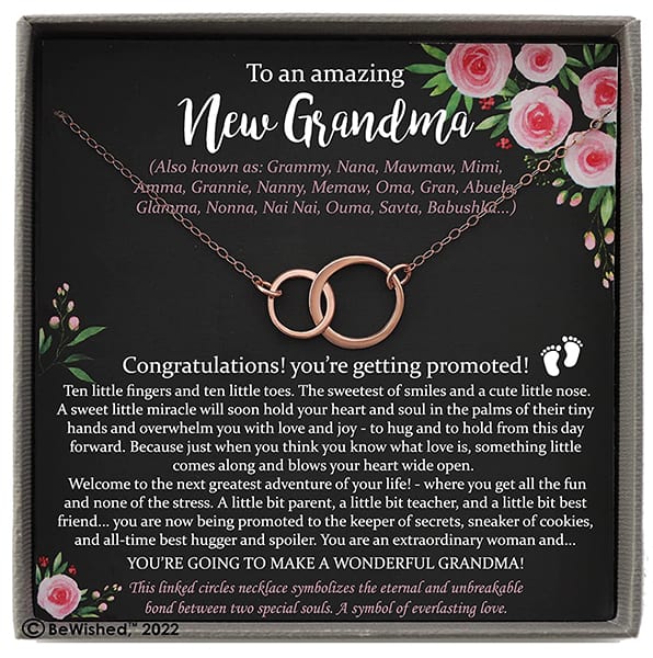 To An Amazing New Grandma Necklace: mom and grandma gifts