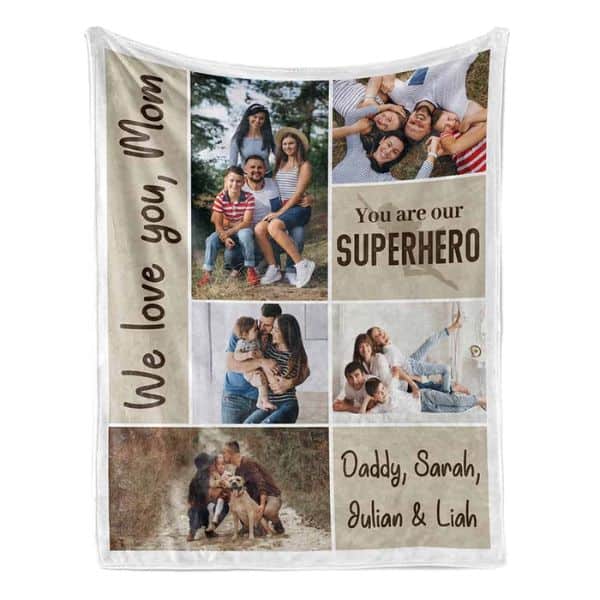 our superhero photo throw blanket - mother's day gifts for wives