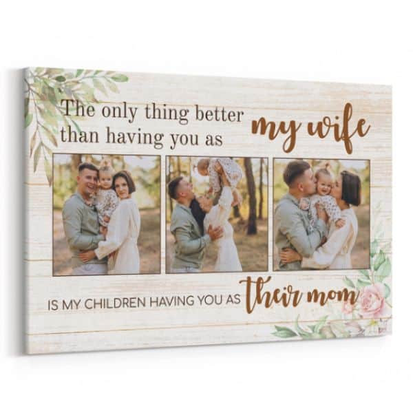 a photo collage canvas print - mother's day gift for wife