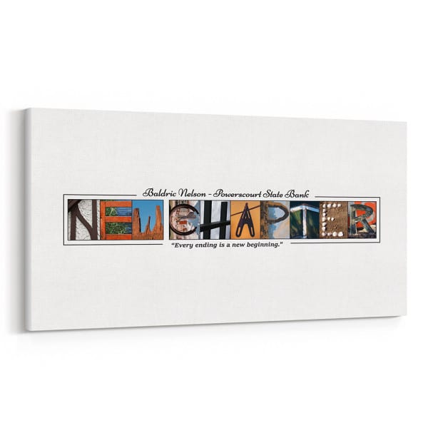 New Chapter Letter Art Canvas Print
