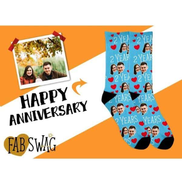 happy anniversary funny photo socks