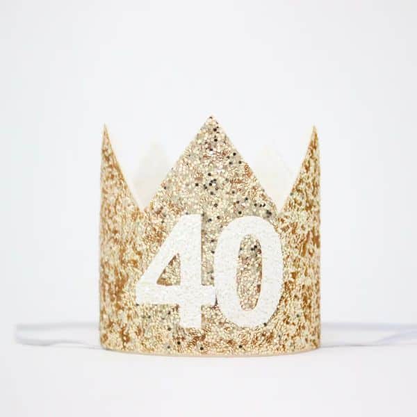 40th Birthday Glitter Crown