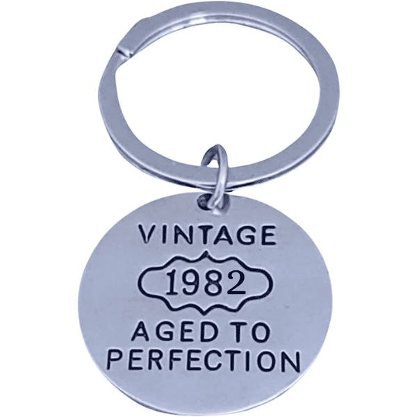 40th-birthday-gifts-for-men-vintage-1982-aged-to-perfection-keychain