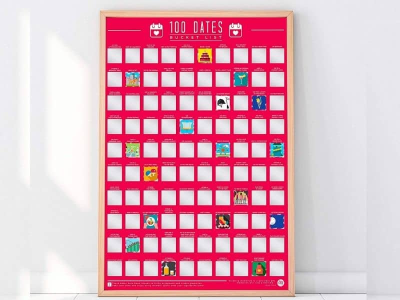 100 Dates Scratch Poster