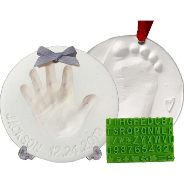 Baby Handprint Footprint Keepsake Ornament