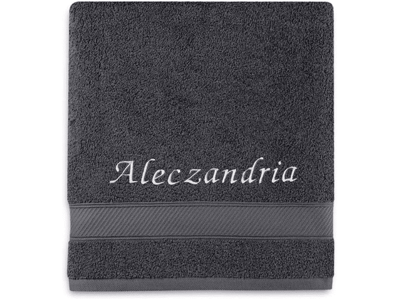 embroidered bath towel for men