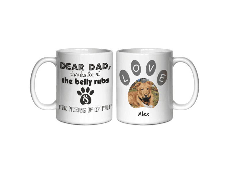 cute gifts to get your boyfriend: Dog Dad Photo Mug