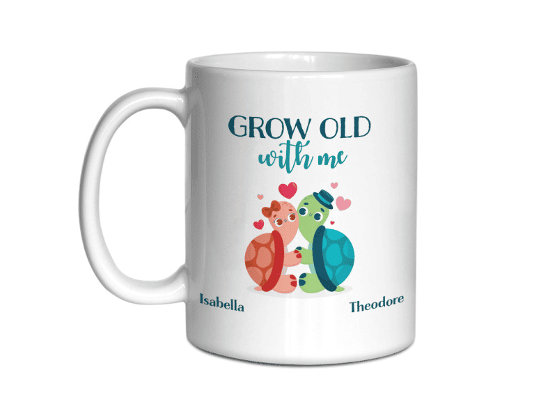 grow old with me mug