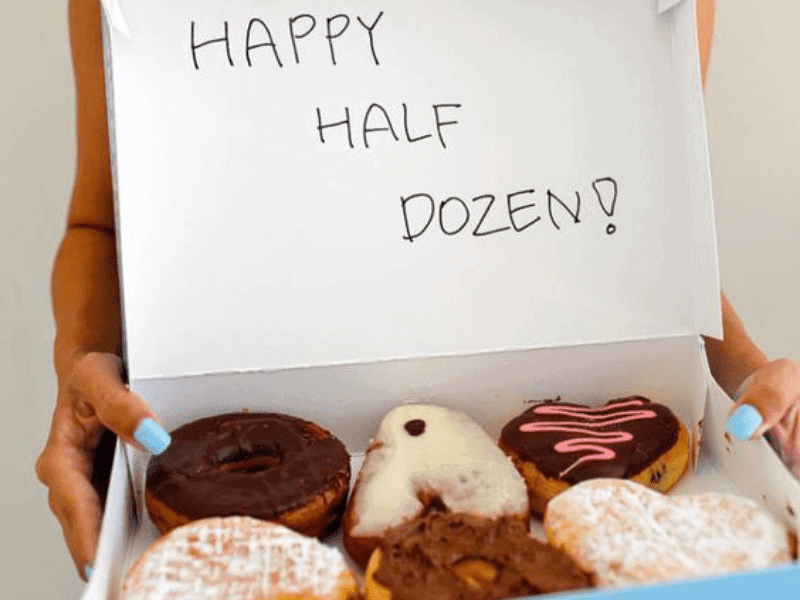 Happy Half A Dozen Donut Box