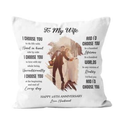 I Choose You To Do Life With Hand in Hand Side by Side Photo Pillow