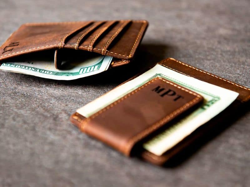 Romantic Gifts For Him Leather Magnetic Money Clip