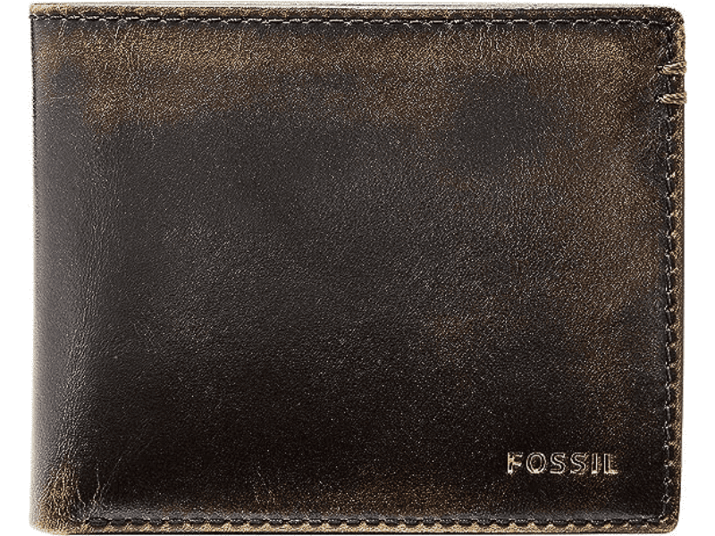 fossil leather wallet for men - anniversary gift for boyfriend