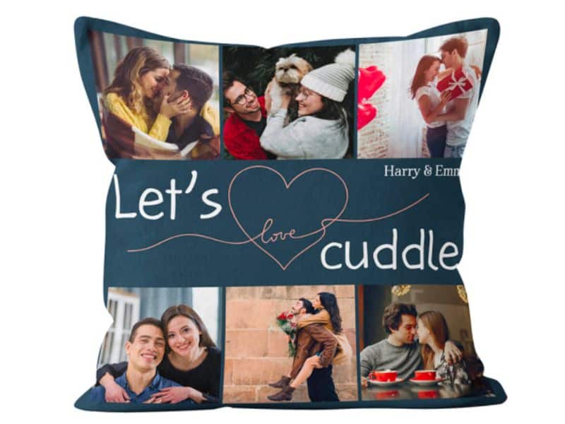 Let’s Cuddle Custom Photo Pillow