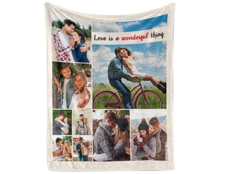 Love Is A Wonderful Thing Custom Photo Collage Blanket