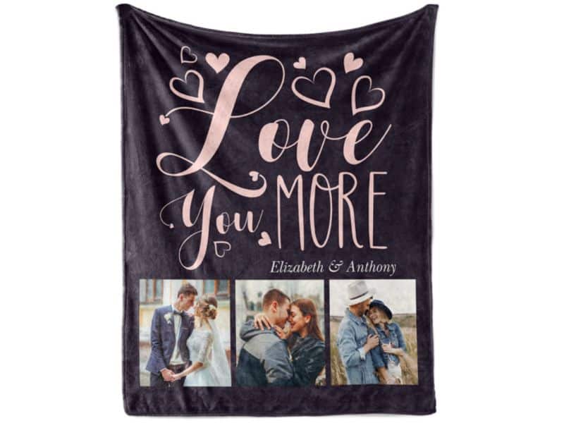 Romantic Gifts For Him Love You More Photo Blanket