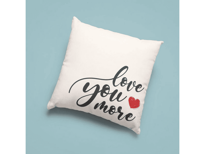 cute gifts for boyfriend: Love You More Pillow