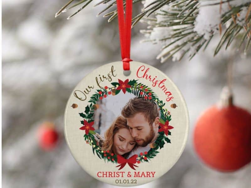 Our First Christmas Photo Ornament