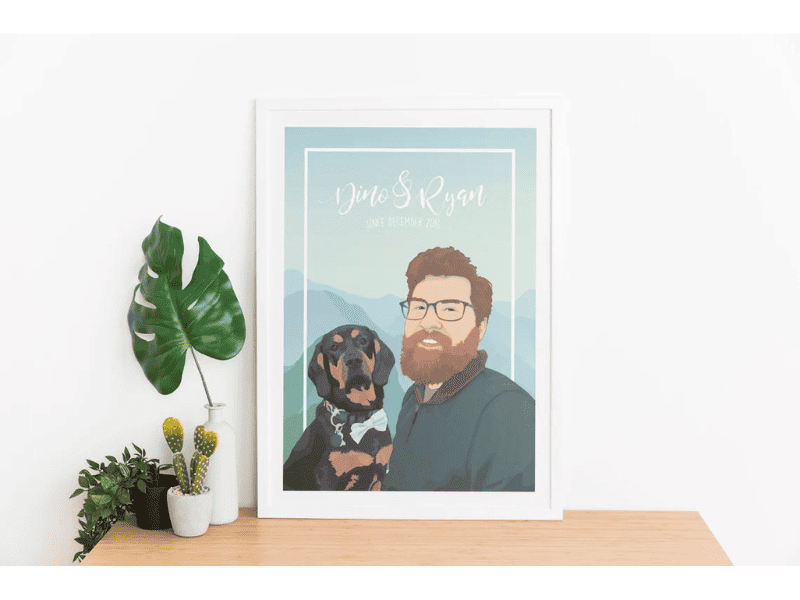 presents for boyfriend: Portrait With Pets