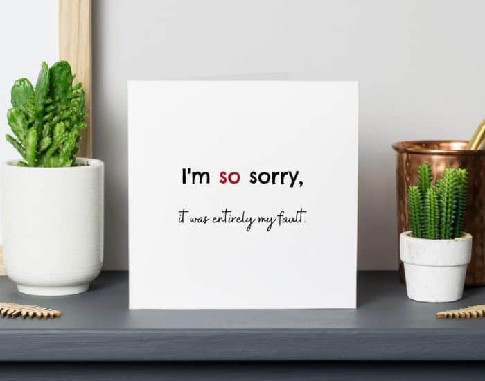 apology gift ideas: Forgive Me Card